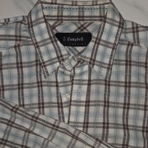 Men's Brown Plaid Shirt
